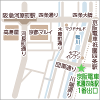 ただいま京都店 勤務エリア地図